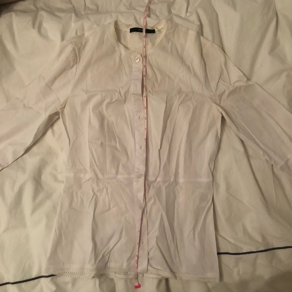 Tahari white three quarter sleeve shirt - Picture 7 of 7